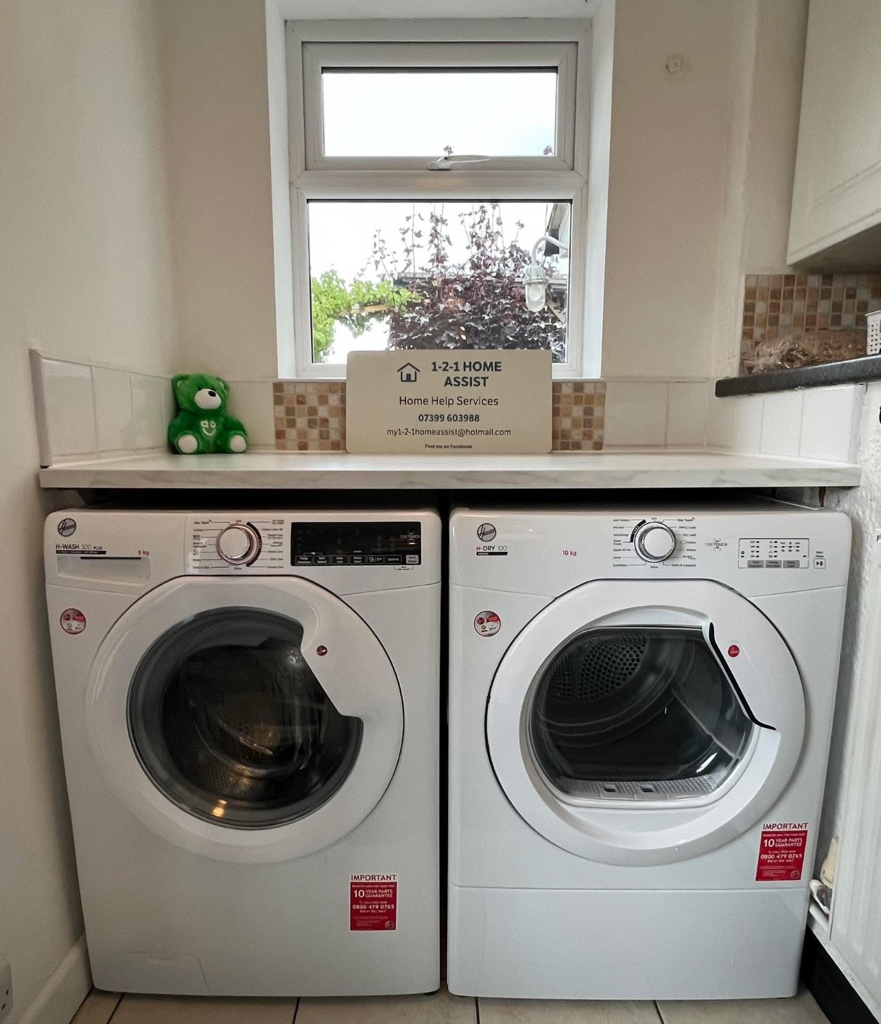 Washing machine and dryer laundry room